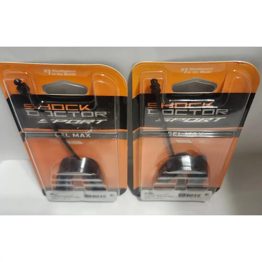 Lot of 2 Shock Doctor Gel Max Youth Mouthguard Blue Black SD6113Y New Sealed